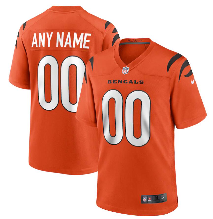 2024 Youth Nike Orange Cincinnati Bengals Alternate Game Custom Jersey->youth nfl jersey->Youth Jersey